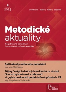 Metodické aktuality Svazu účetních č. 2/2023