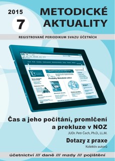 Metodické aktuality Svazu účetních 7/2015
