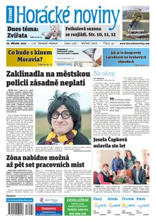 Horácké Noviny Úterý 22.3.2016 č. 24