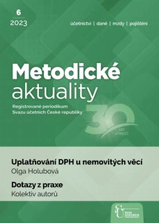 Metodické aktuality Svazu účetních č. 6/2023