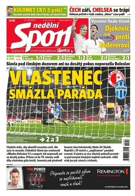 Nedělní Sport - 13.9.2015