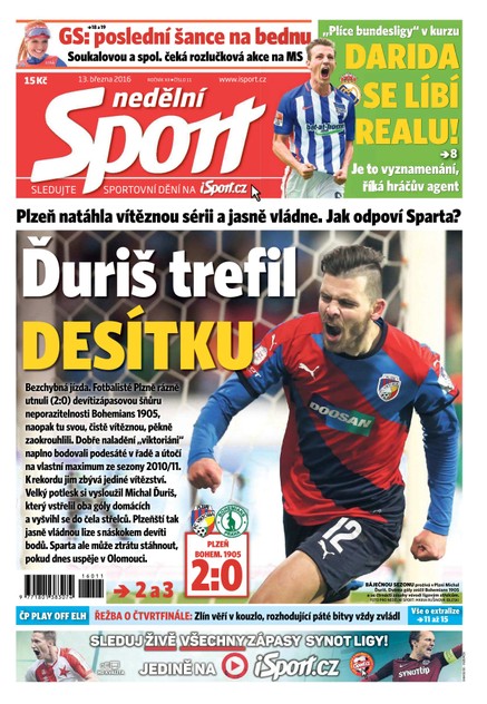 Nedělní Sport - 13.3.2016