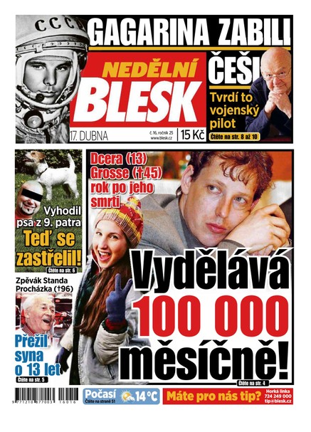 Nedělní Blesk - 17.4.2016
