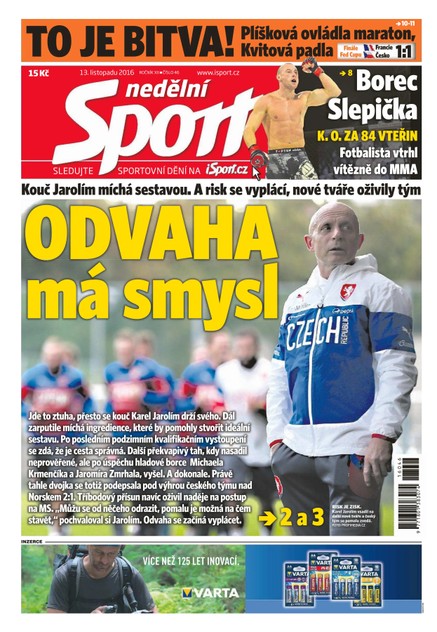 Nedělní Sport - 13.11.2016