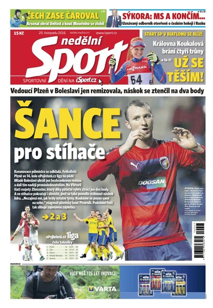 Nedělní Sport - 20.11.2016