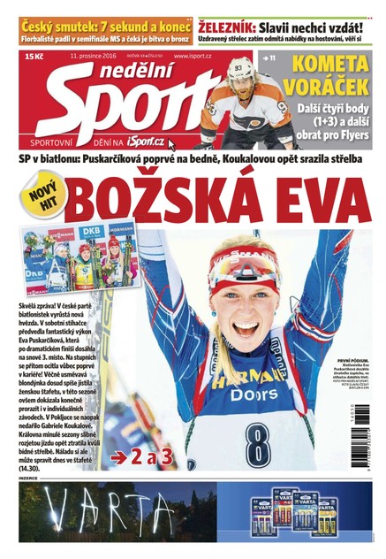 Nedělní Sport - 11.12.2016