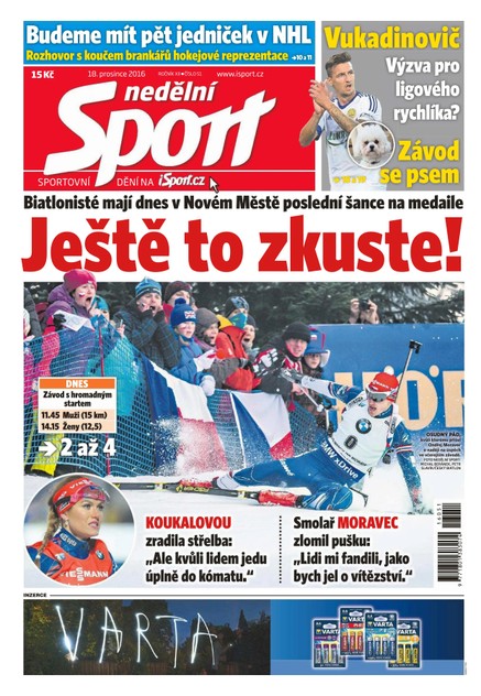 Nedělní Sport - 18.12.2016