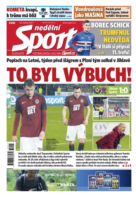 Nedělní Sport - 16.4.2017