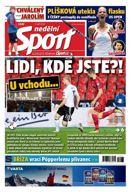 Nedělní Sport - 3.9.2017