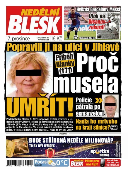 Nedělní Blesk - 17.12.2017