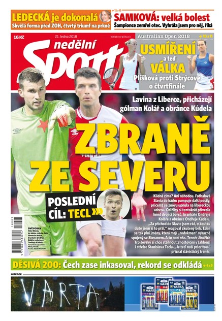 Nedělní Sport - 21.1.2018