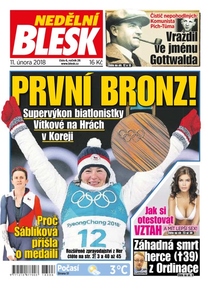 Nedělní Blesk - 11.2.2018