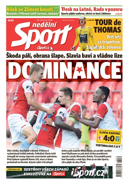 Nedělní Sport - 29.7.2018