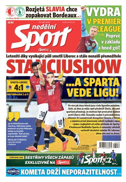 Nedělní Sport - 23.9.2018