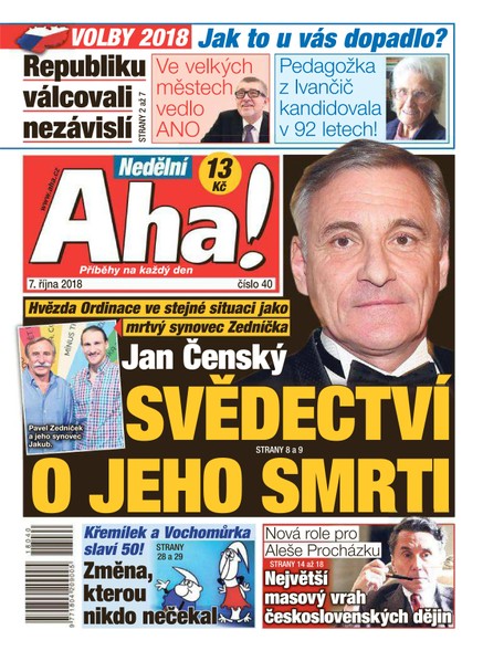 Nedělní AHA! - 7.10.2018