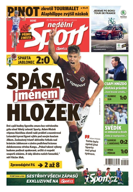 Nedělní Sport - 21.7.2019