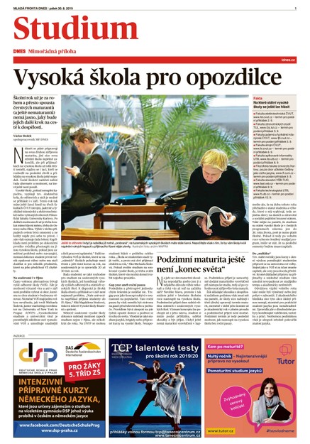 MF DNES extra Střední Čechy - 30.8.2019