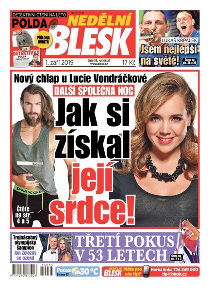 Nedělní Blesk - 1.9.2019