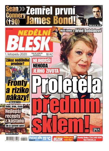 Nedělní Blesk - 1.11.2020