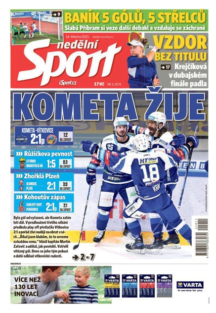 Nedělní Sport - 14.3.2021