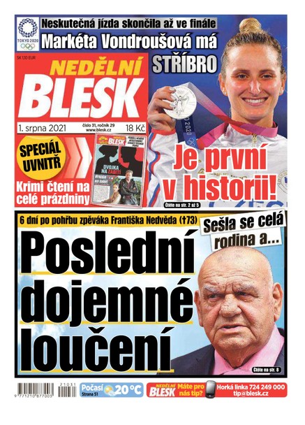 Nedělní Blesk - 1.8.2021