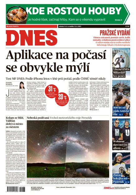MF DNES - 14.8.2021