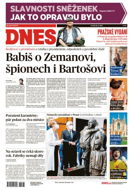 MF DNES - 26.8.2021