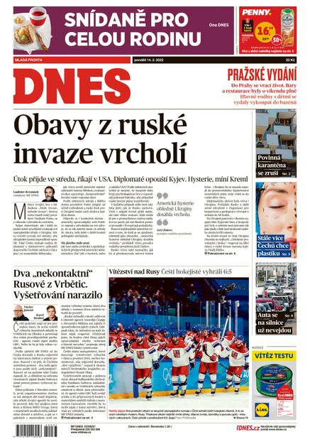 MF DNES - 14.2.2022