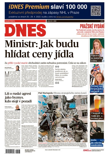 MF DNES - 22.4.2022