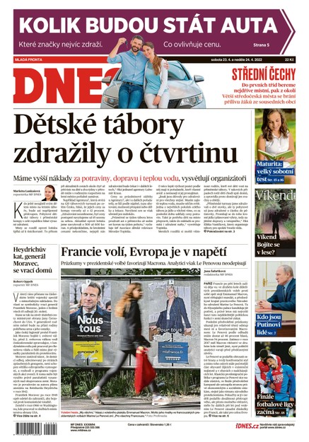 MF DNES Střední Čechy - 23.4.2022