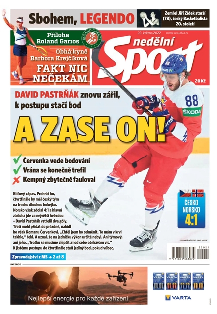 nedělní Sport - 22.5.2022