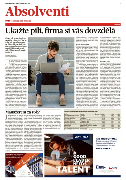 MF DNES extra Pardubický - 15.9.2022