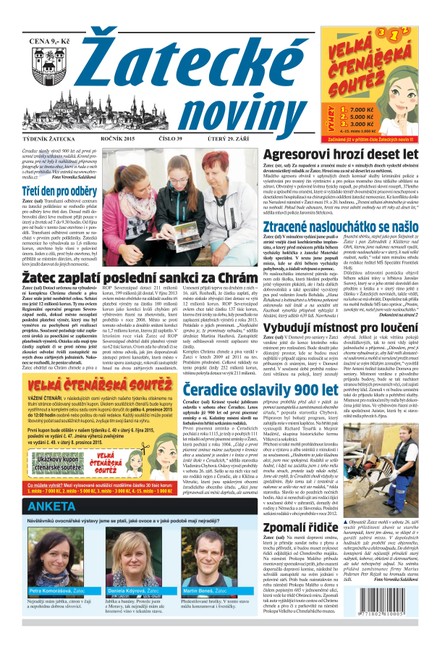 Žatecké noviny 39/2015