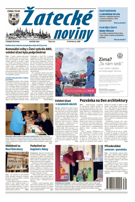 Žatecké noviny 39/2022