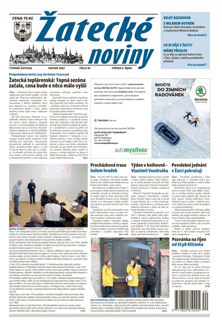 Žatecké noviny 40/2022