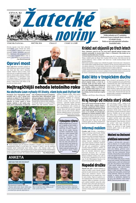 Žatecké noviny 37/2016