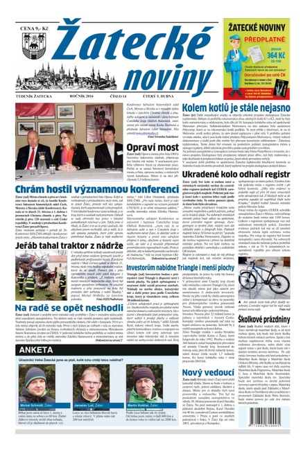 Žatecké noviny 14/2016