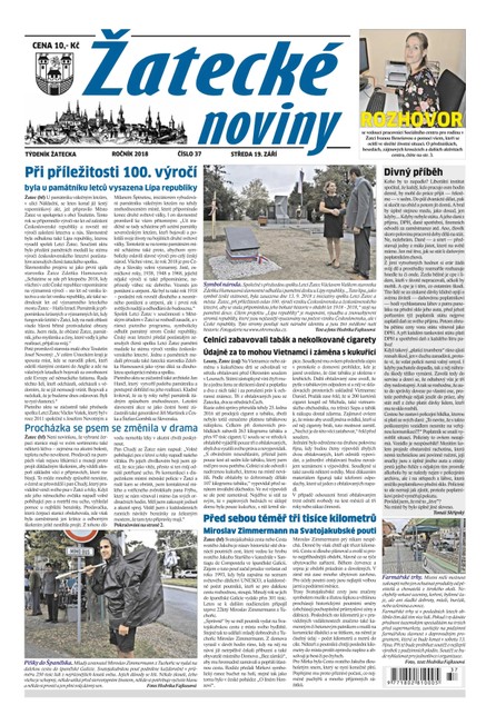 Žatecké noviny 37/2018