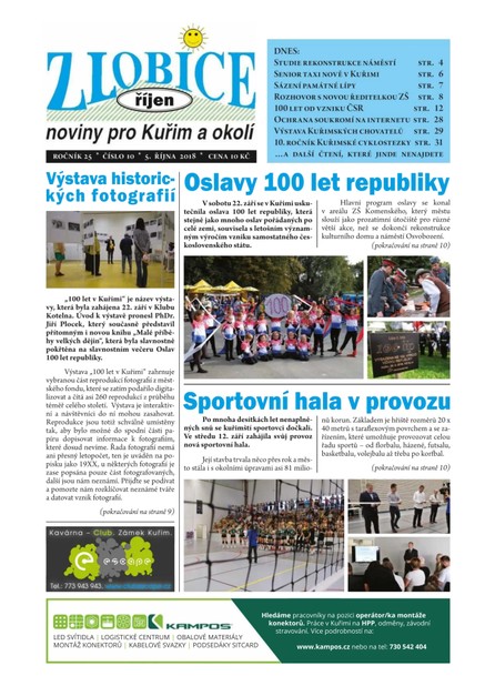 Zlobice – noviny pro Kuřim a okolí  10/2018