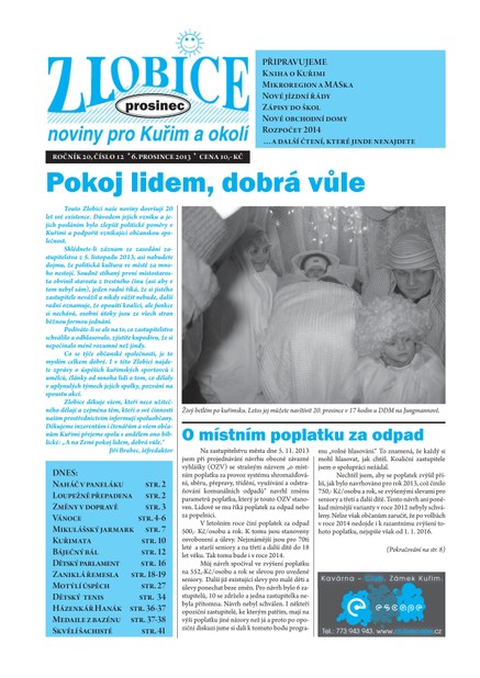 Zlobice – noviny pro Kuřim a okolí Zlobice - noviny pro Kuřim a okolí 12/2013