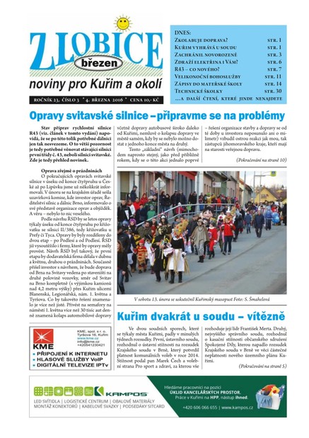 Zlobice – noviny pro Kuřim a okolí 3/2016