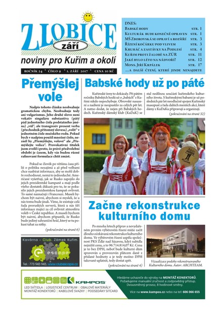 Zlobice – noviny pro Kuřim a okolí 9/2017