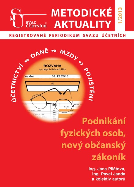 Metodické aktuality Svazu účetních 1/2013
