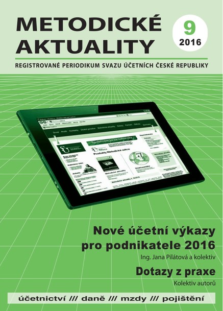 Metodické aktuality Svazu účetních 9/2016