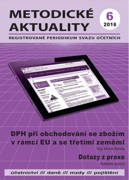 Metodické aktuality Svazu účetních 6/2016