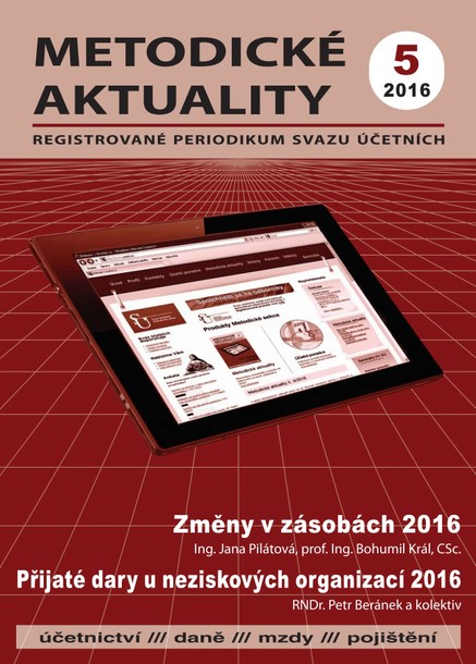 Metodické aktuality Svazu účetních 5/2016