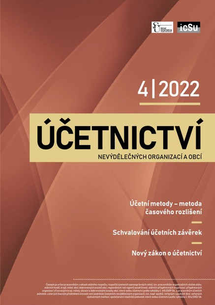 Účetnictví nevýdělečných organizací a obcí 4/2022