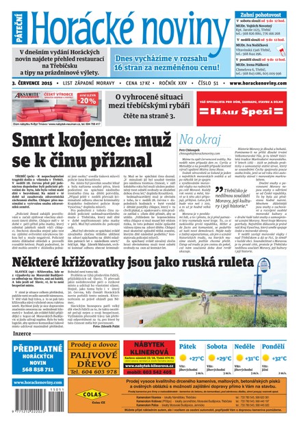 Horácké Noviny Pátek 3.7.2015 č. 51