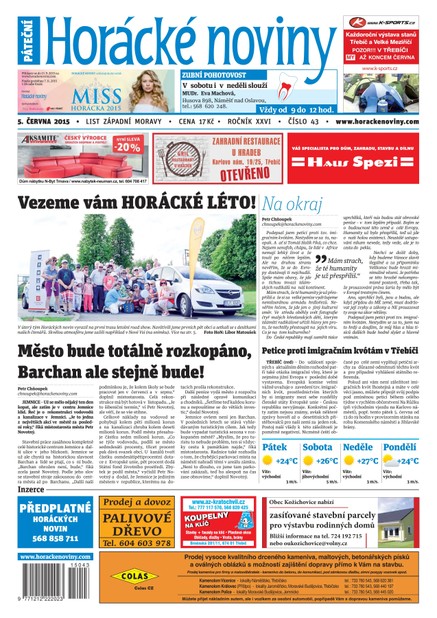 Horácké Noviny pátek 5.6.2015 č.43
