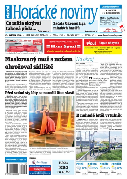 Horácké Noviny Pátek 13.5.2016 č.037